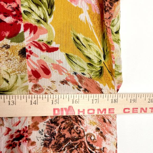 Vintage Patchwork Dress Small Oversized Floral Animal Print Leopard Grunge Indie - Picture 9 of 10